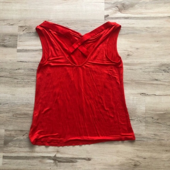 RW&CO. Red Ruched Camisole Tank Top w/ Criss Cross Open Back - Picture 8 of 8